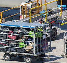 Luggage by plane 